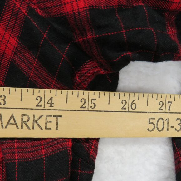 Lane Bryant Shirt Womens Size 18 Flannel Red Black Plaid Roll Tab Sleeve New - Picture 8 of 9